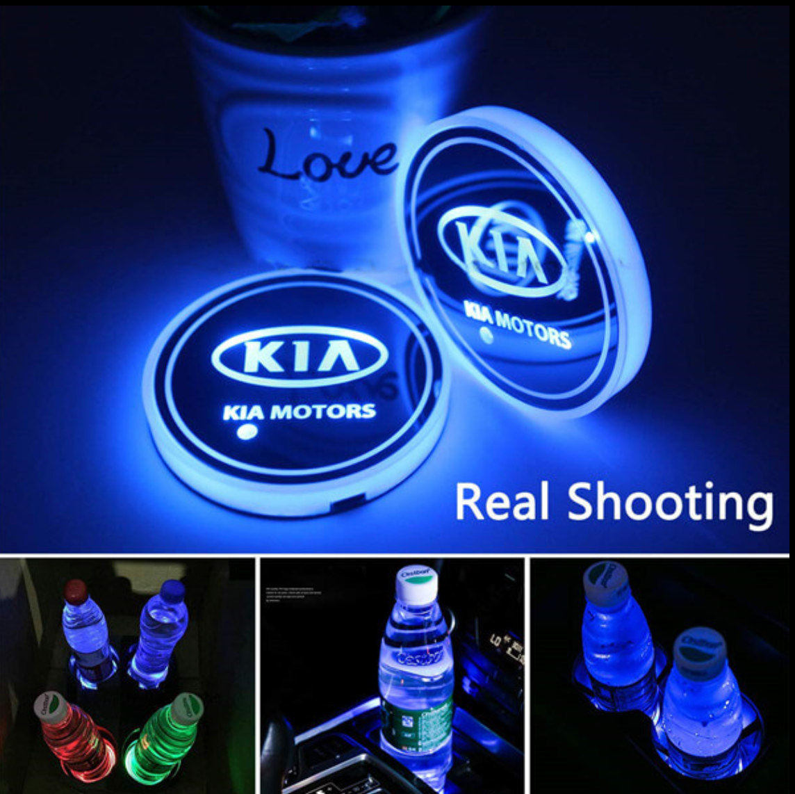 Discos de humor LED personalizados para interior Multi-Cor (2 peças)