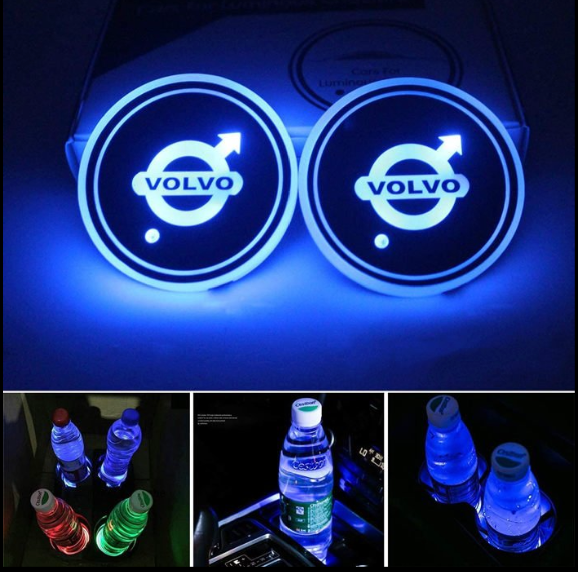 Discos de humor LED personalizados para interior Multi-Cor (2 peças)