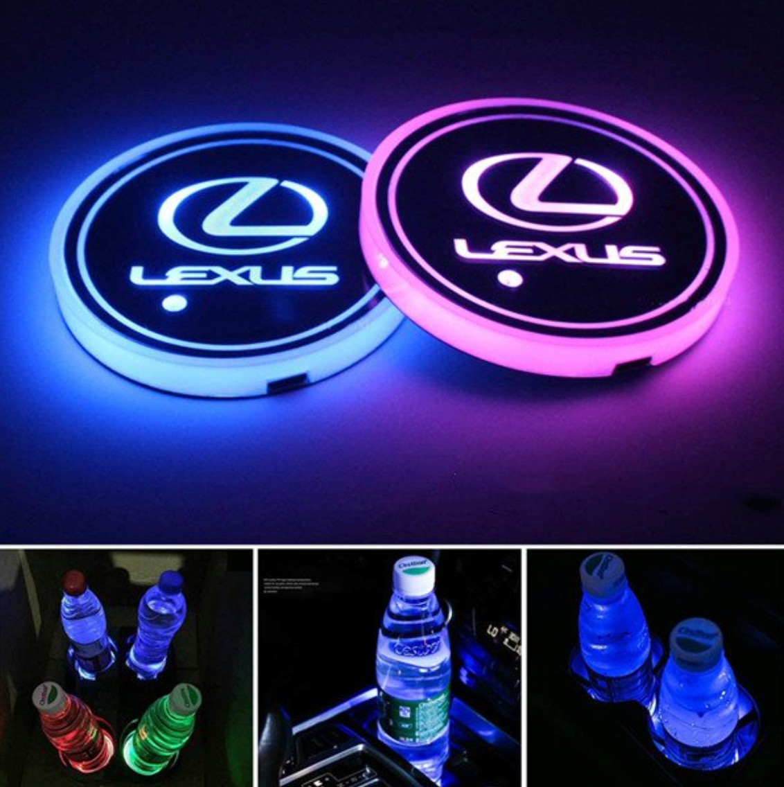 Discos de humor LED personalizados para interior Multi-Cor (2 peças)