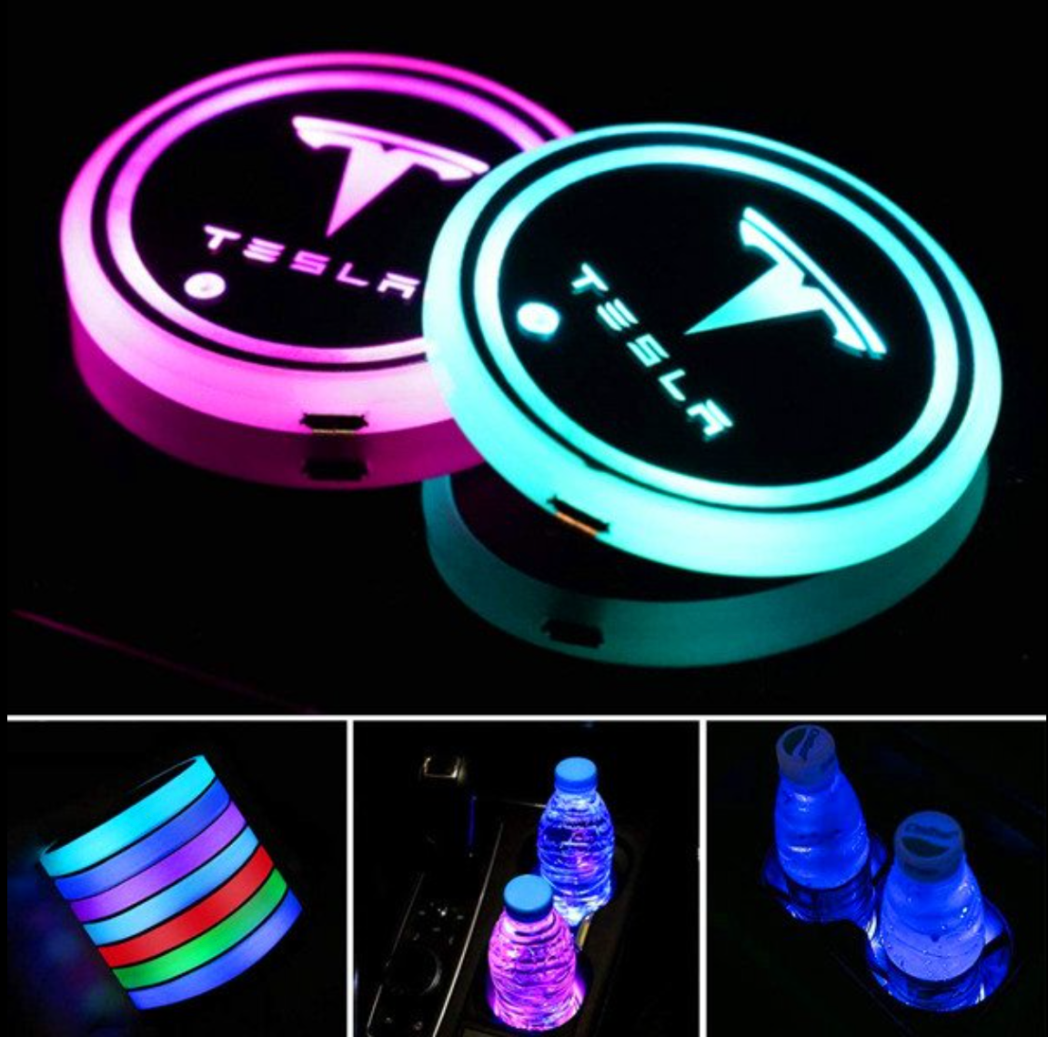 Discos de humor LED personalizados para interior Multi-Cor (2 peças)