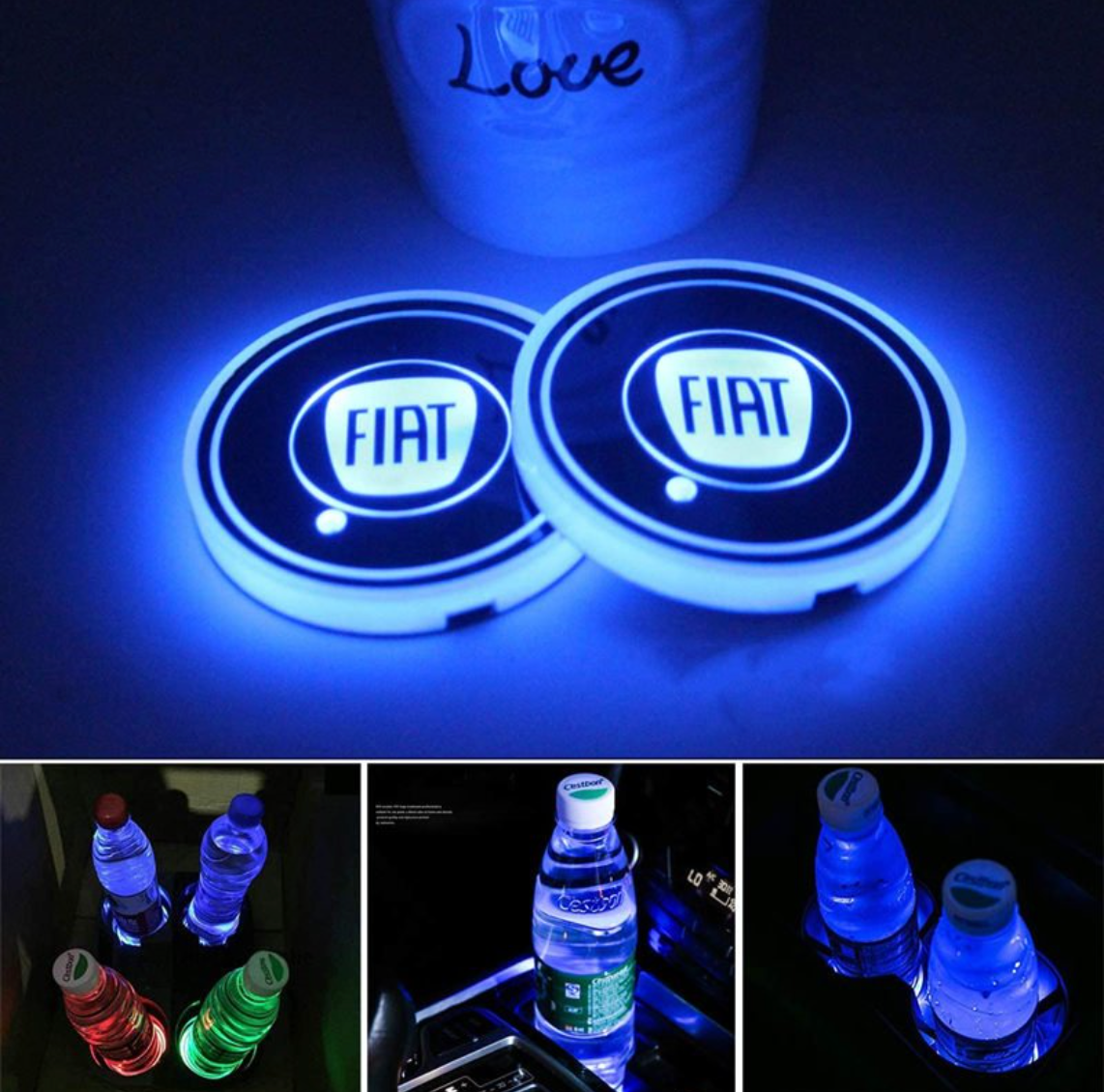 Discos de humor LED personalizados para interior Multi-Cor (2 peças)